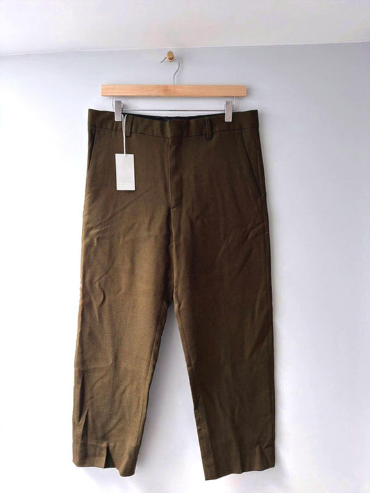 Women’s Cos Premium Wool Cropped Leg Trousers In Brown - W32/L27 - 2677