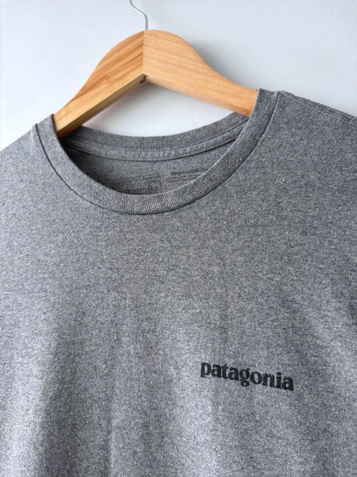 Men’s Patagonia Long Sleeve Crew Neck Printed T-Shirt In Grey  - XSmall - 3468