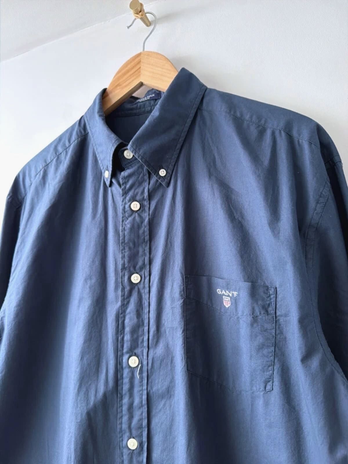 Men’s Gant Regular Fit Long Sleeve Oxford Shirt In Navy - XLarge - 3399