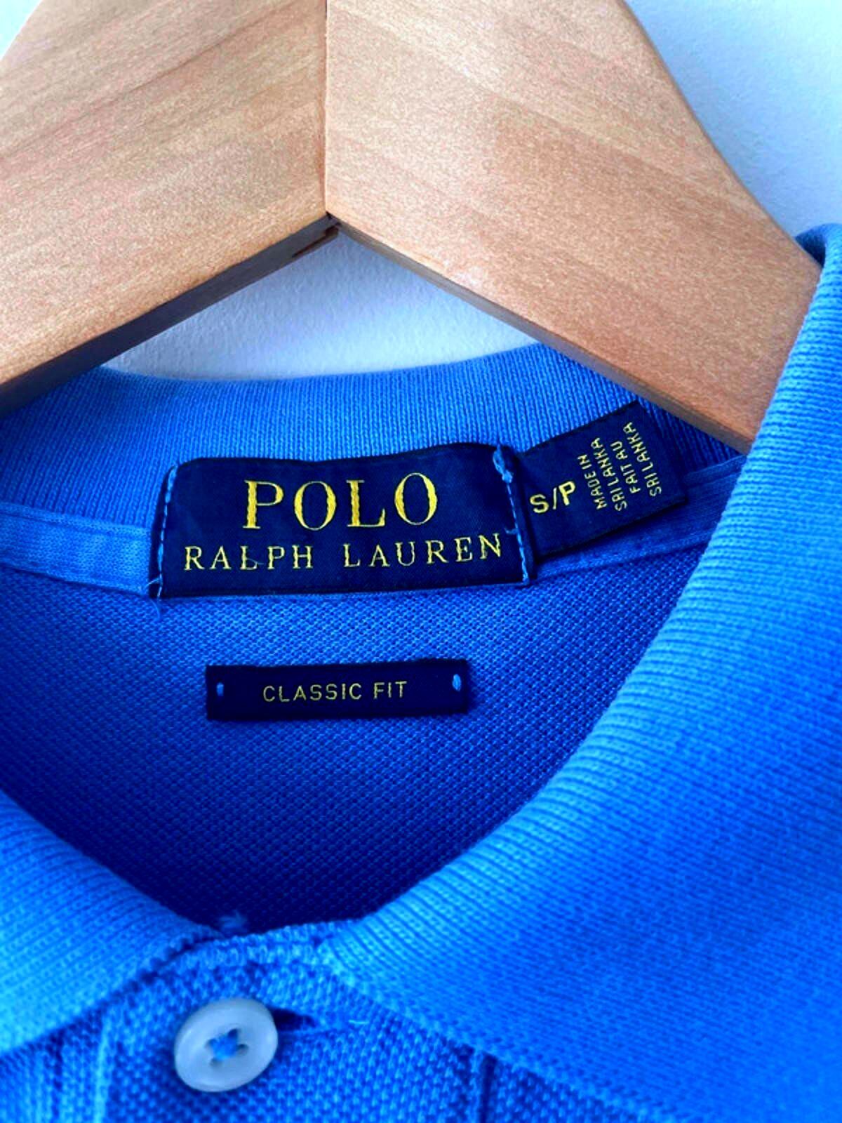 Men’s Ralph Lauren Premium Classic Fit Polo Top In Blue - Small - 1667