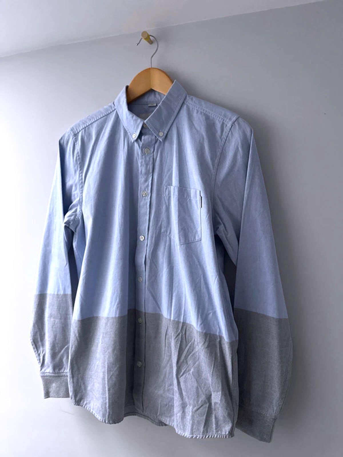 Men’s Carhartt slim fit long sleeve turner oxford shirt in blue - Medium - 0283