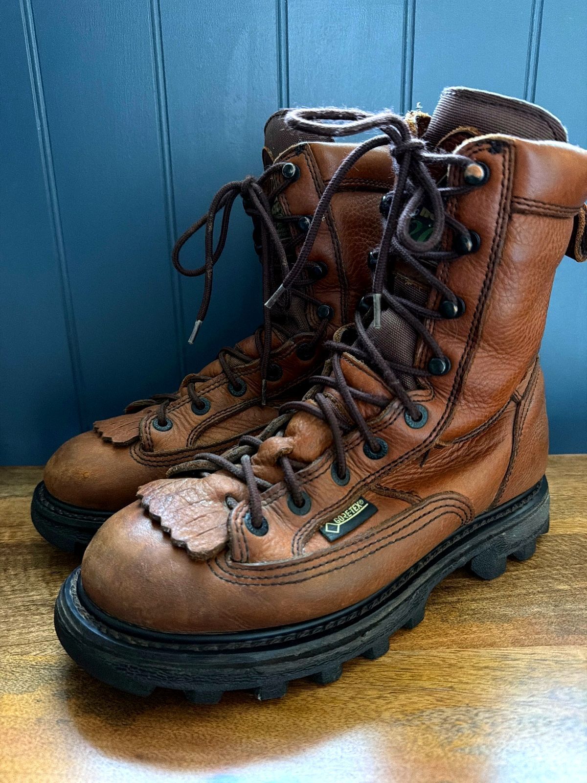 Men’s Rocky Bearclaw Gore-Tex Premium Leather Lace-Up Boots In Tan - Uk7 - 3818