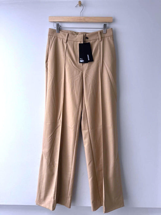 Women’s Weekday Kylie Wide Leg Trousers In Beige - W28/L32 - 1694