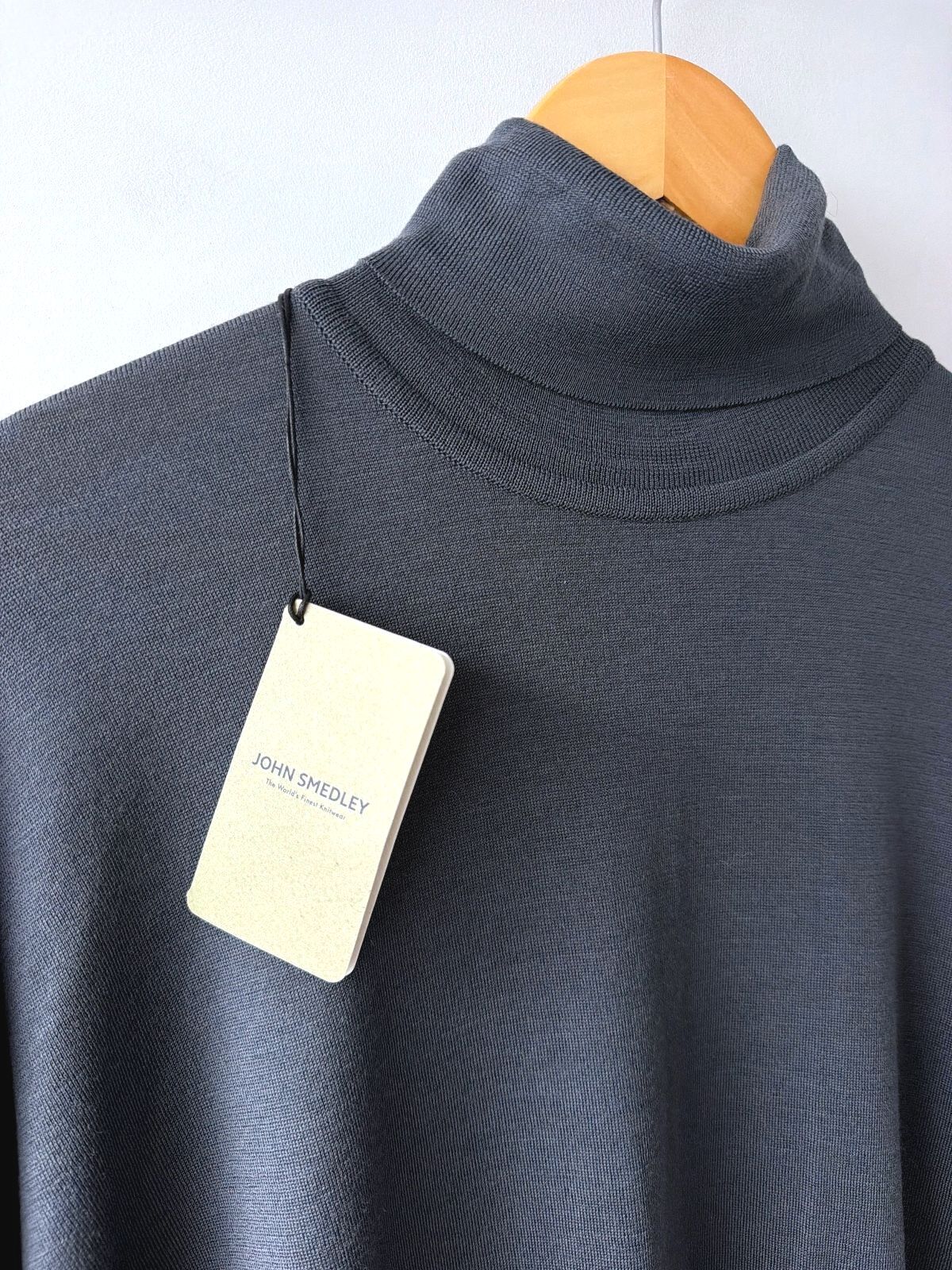 Womens John Smedley Oversized Fit Merino Wool Turtleneck Jumper - Medium - 3718l
