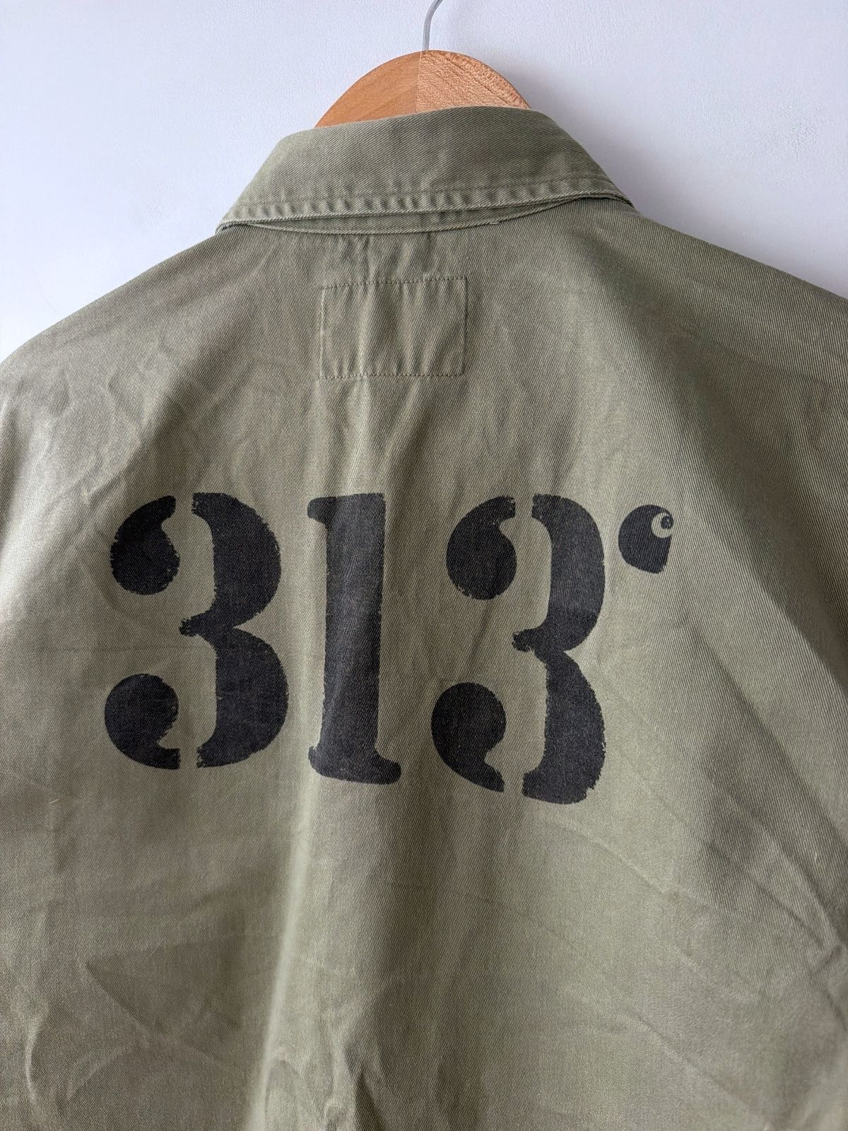 Men’s Carhartt Hector Military Style Long Sleeve Shirt In Khaki - Medium - 3798