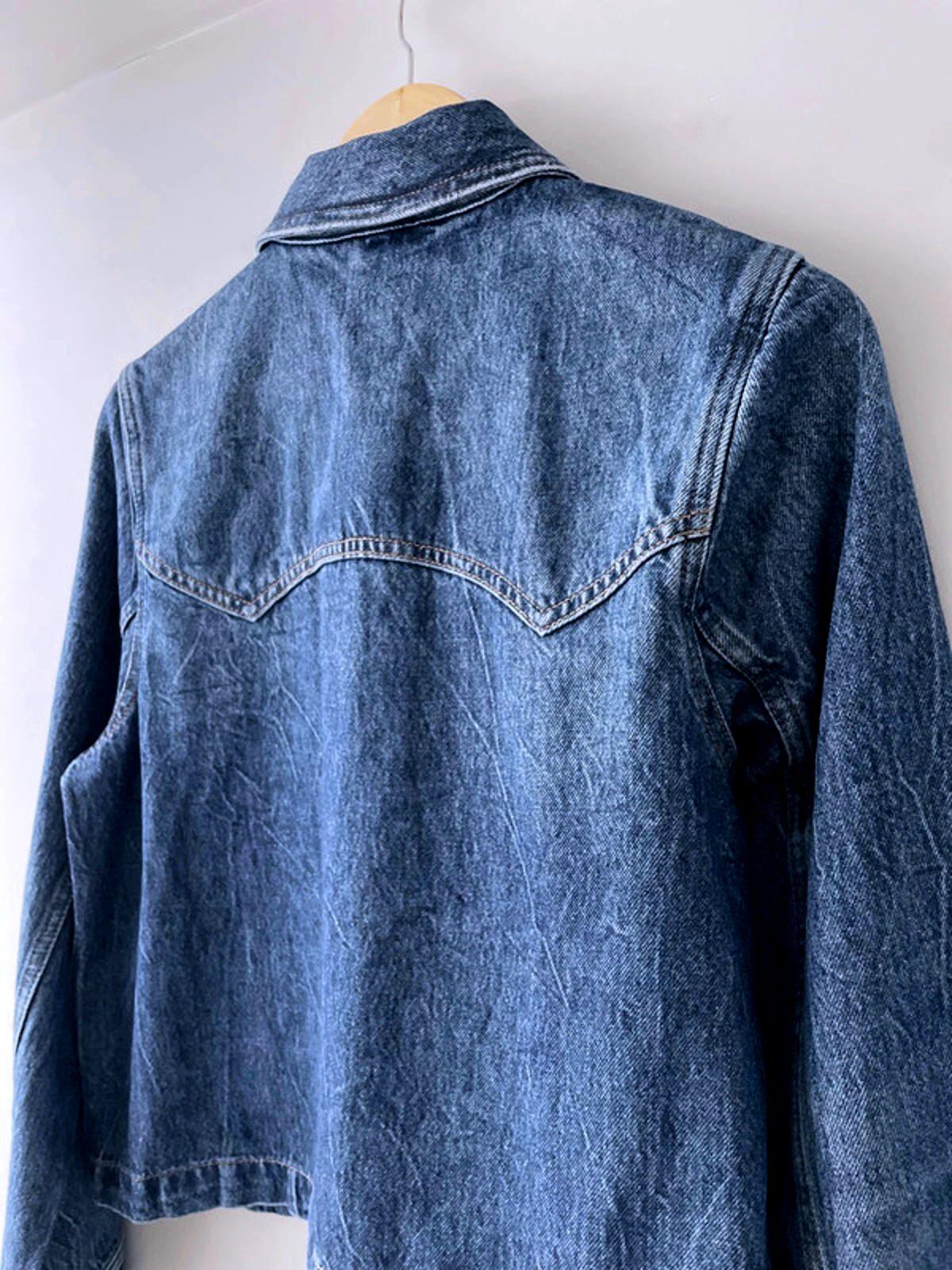 Women’s Tommy Hilfiger Embroidered Detail Denim Jacket In Navy - Small -2432