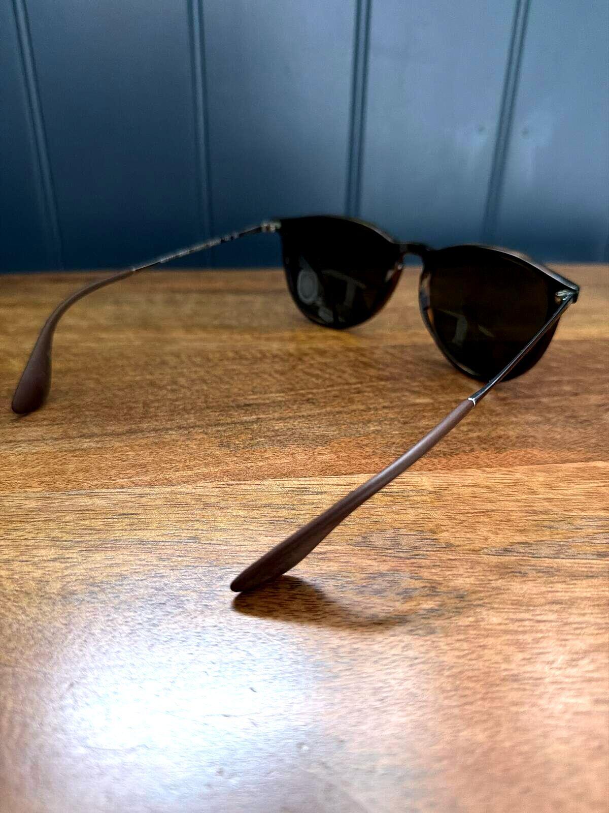 Unisex Ray-Ban Erika RB4171 Brown Tortoiseshell Sunglasses With Case - 3543