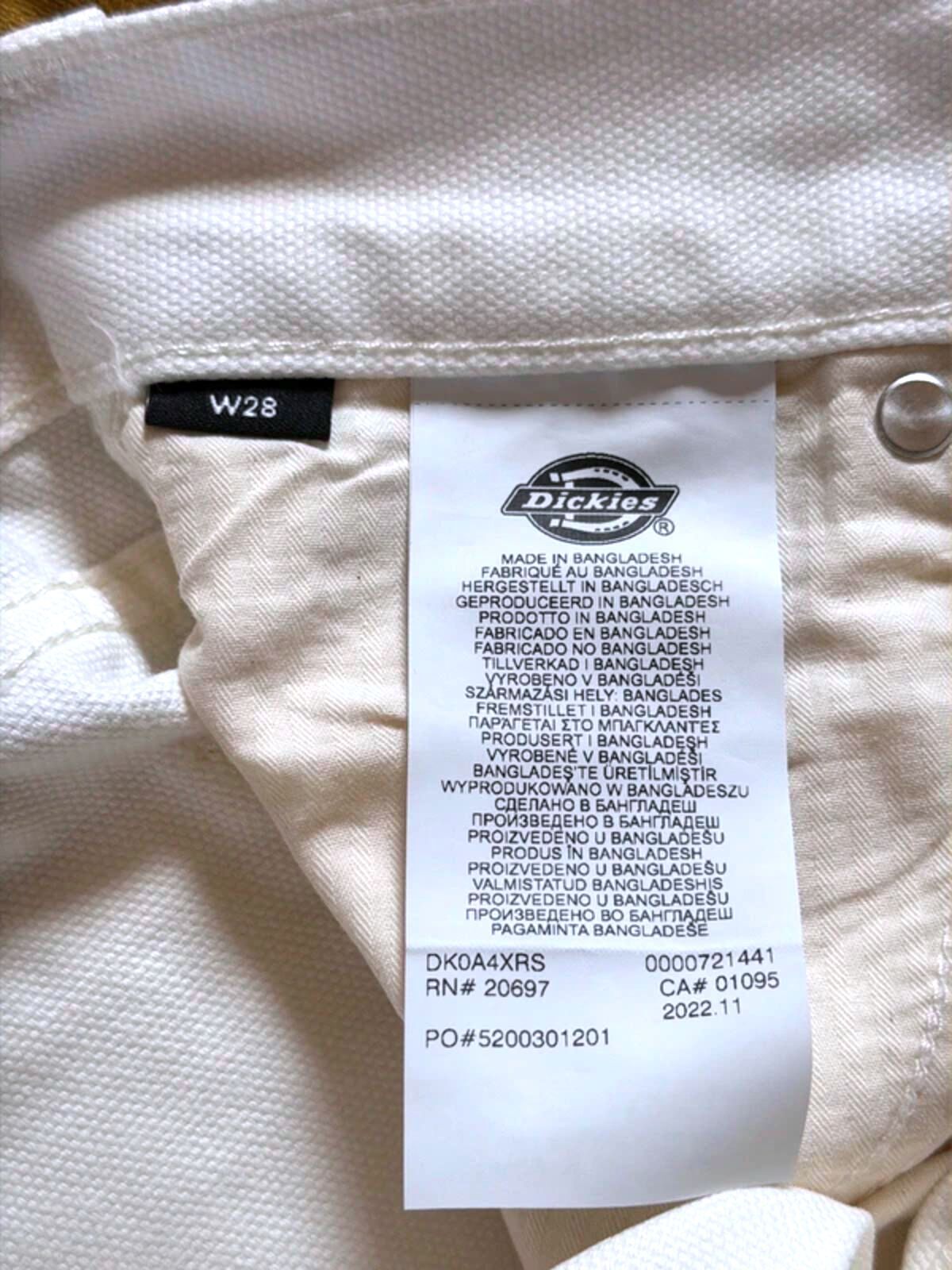 Women’s Dickies Duck Baggy Fit Cargo Shorts In Off White - W28 - 3373