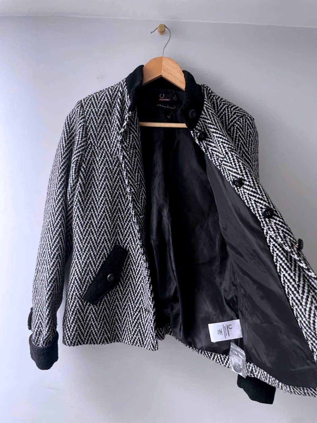 Women’s Fred Perry X Amy Winehouse Wool Herringbone Jacket in Black - UK10 - 2990