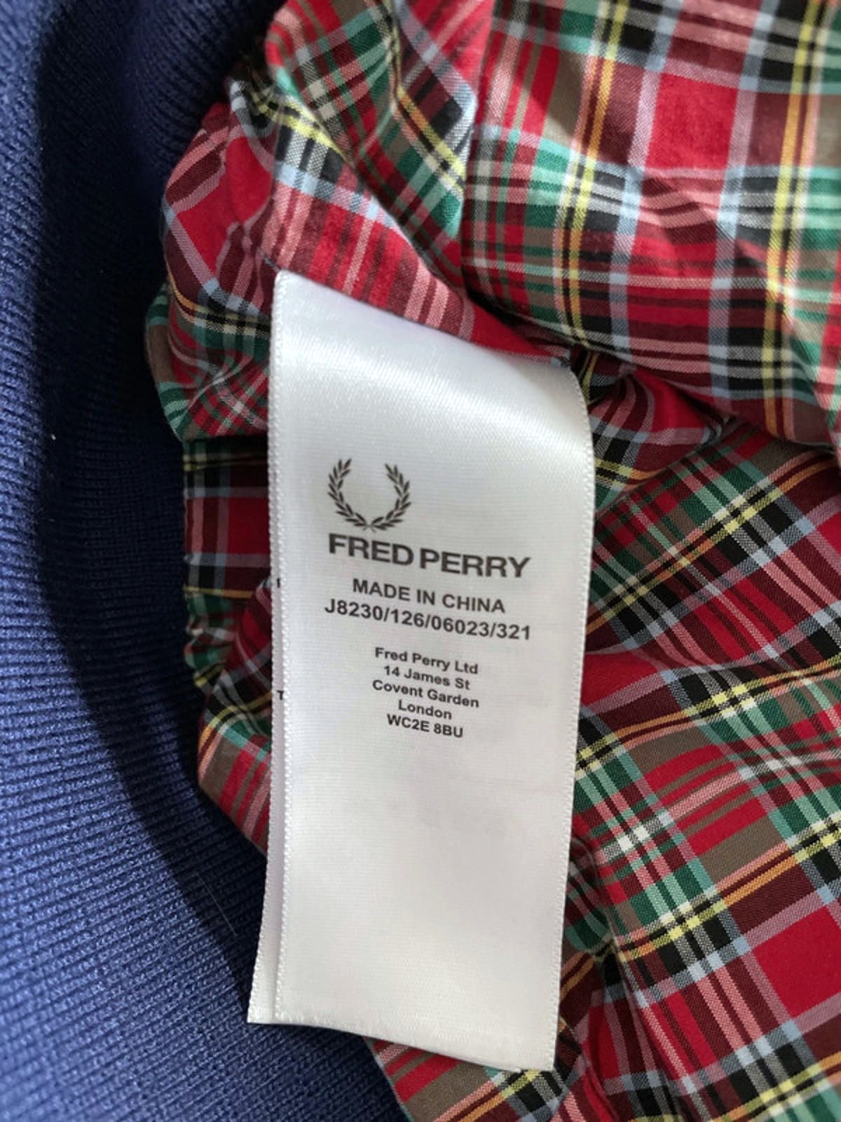 Men’s Fred Perry Premium Harrington Jacket Coat In Navy - Small - 2116