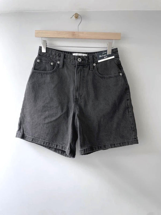 Women’s Abercrombie & Fitch The Loose Short High Rise Shorts In Black - W25/L6 - 3083