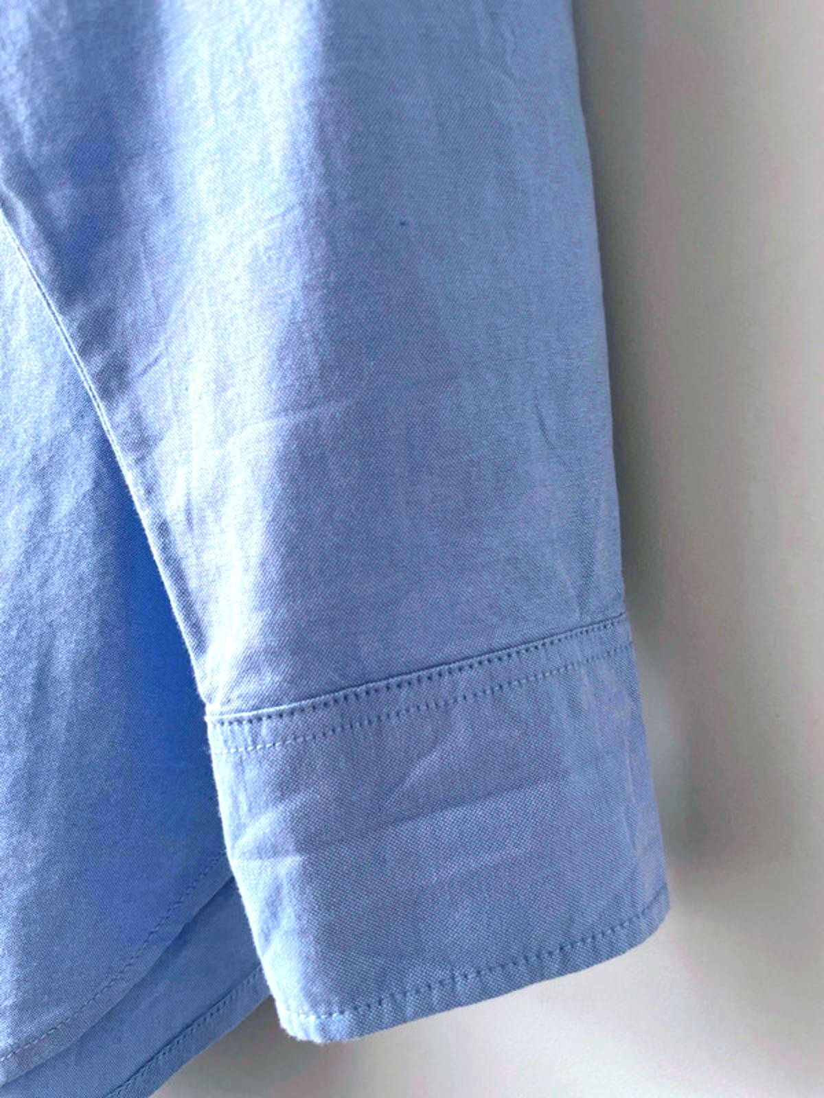 Men’s H&M Oversized Fit Long Sleeve Chambray Shirt In Blue - Medium - 2233