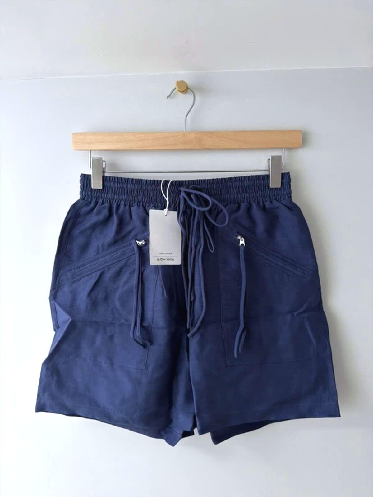 Women’s & Other Stories High Waisted Linen Shorts In Navy - XSmall - 3364