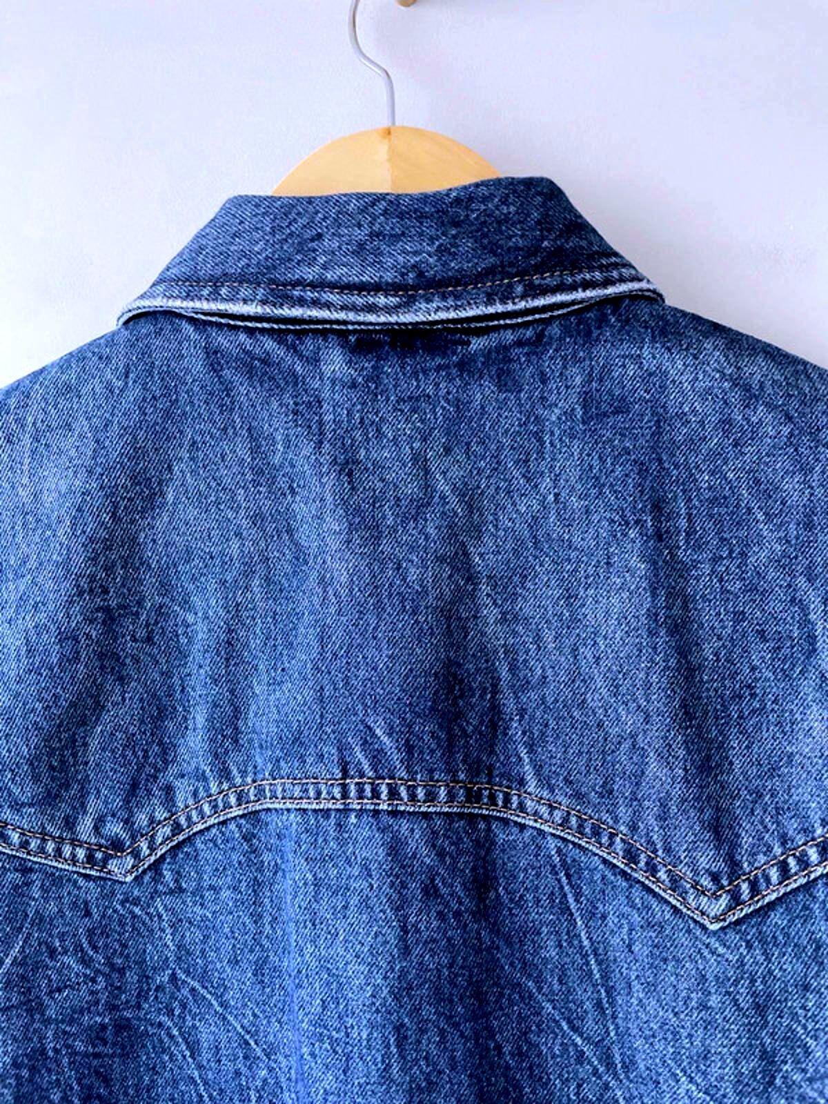Women’s Tommy Hilfiger Embroidered Detail Denim Jacket In Navy - Small -2432