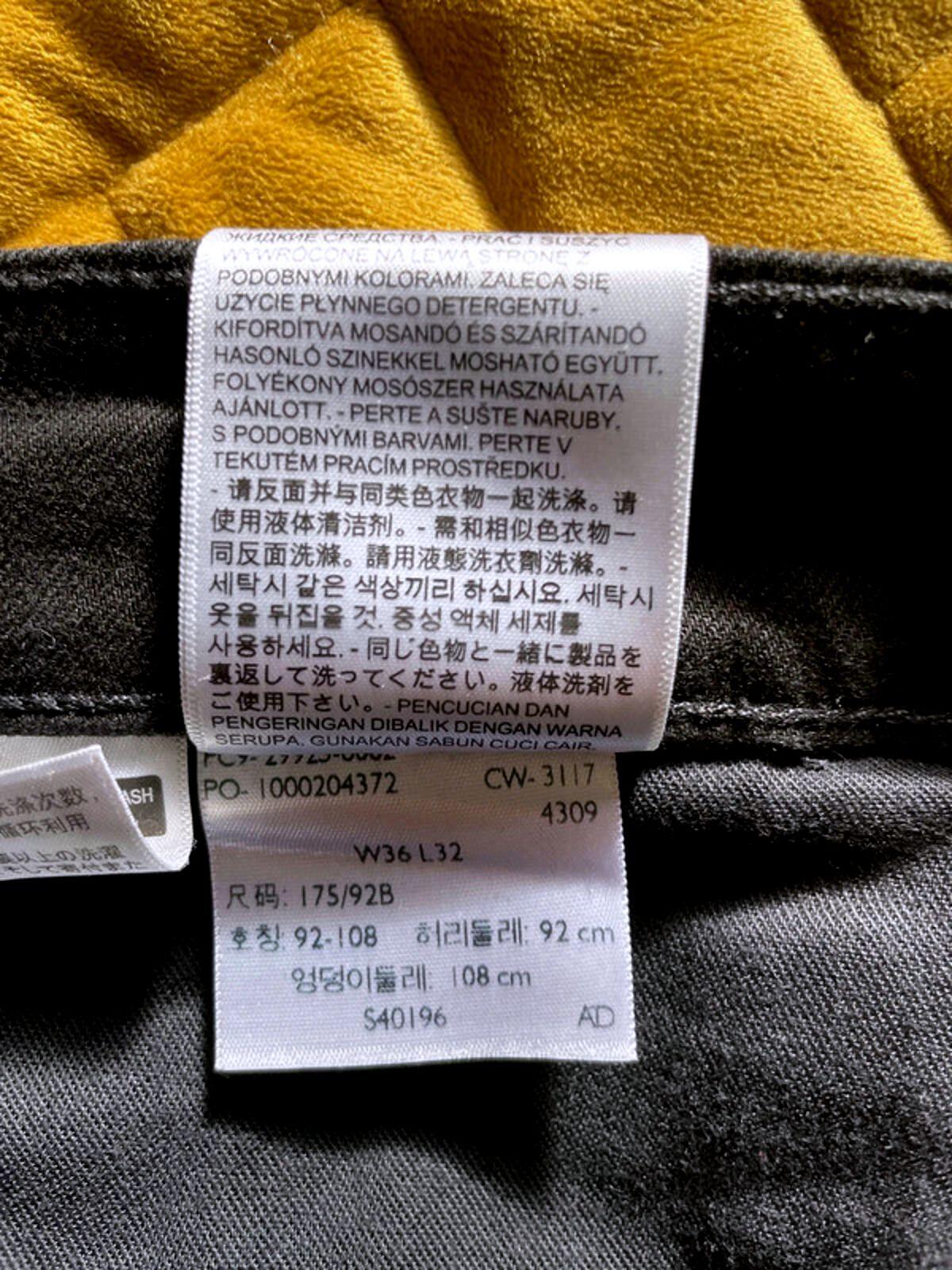 Men’s Levi’s line 8 Straight Leg Premium Range Jeans In Black - W36 / L32 - 1875