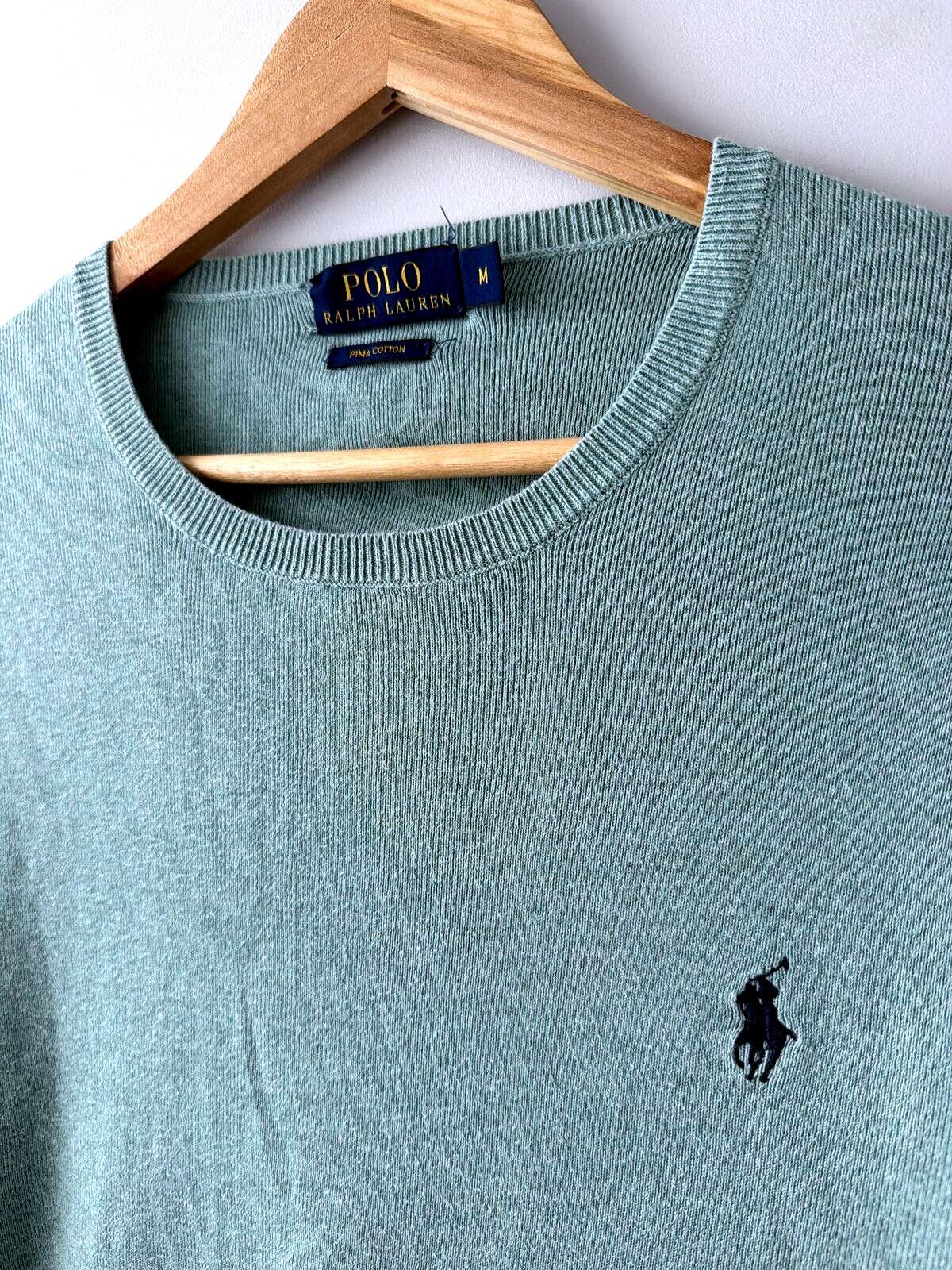 Men’s Ralph Lauren Pima Cotton Crew Neck Jumper Top - medium - 3511