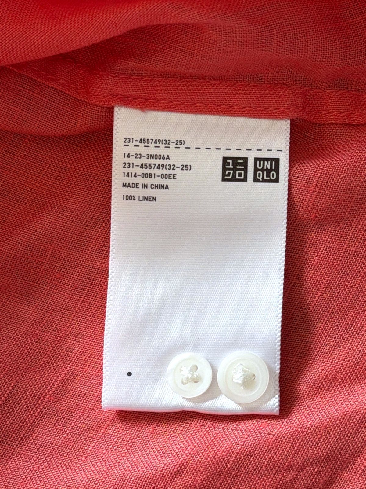 Women’s Uniqlo Premium 100% Linen Shirt In Pink - Medium - 3735
