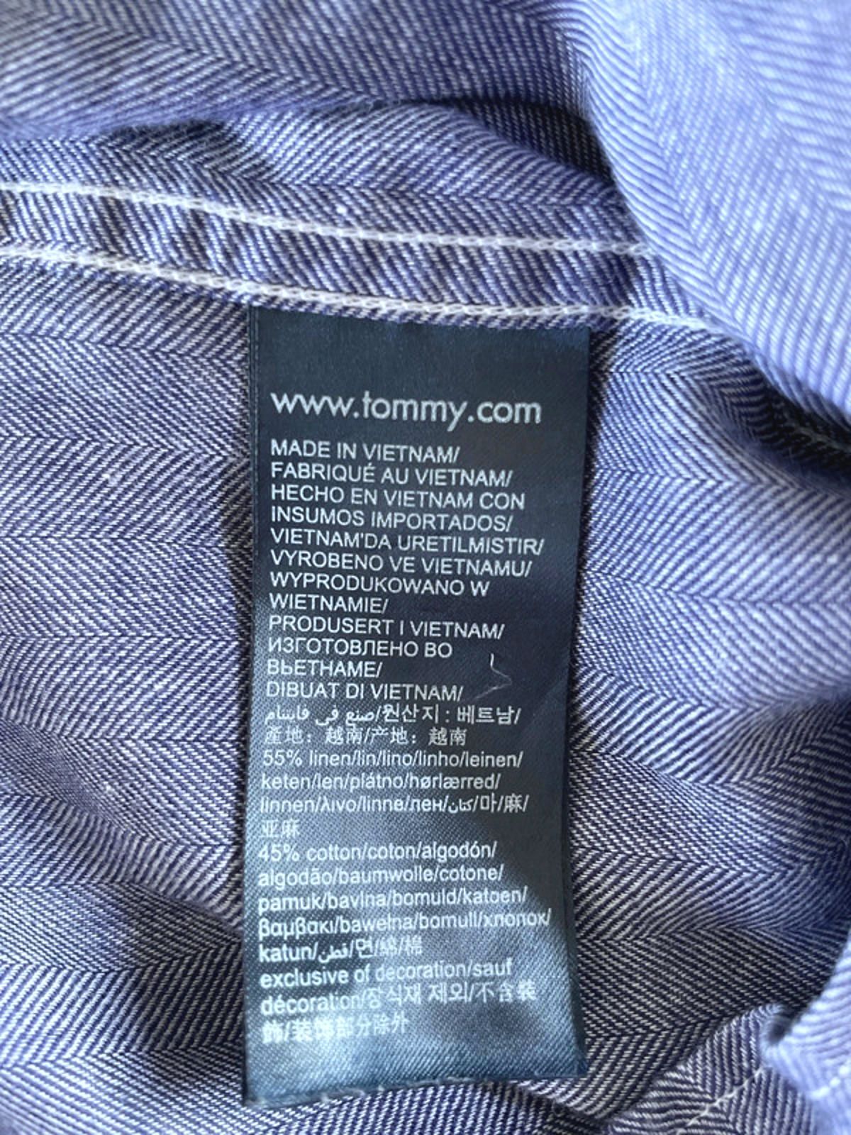 Men’s Tommy Hilfiger Premium Linen Shirt In Navy - XSmall - 1646