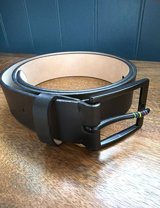 Mens Paul Smith Premium Leather Belt In Black - W32 - 3856