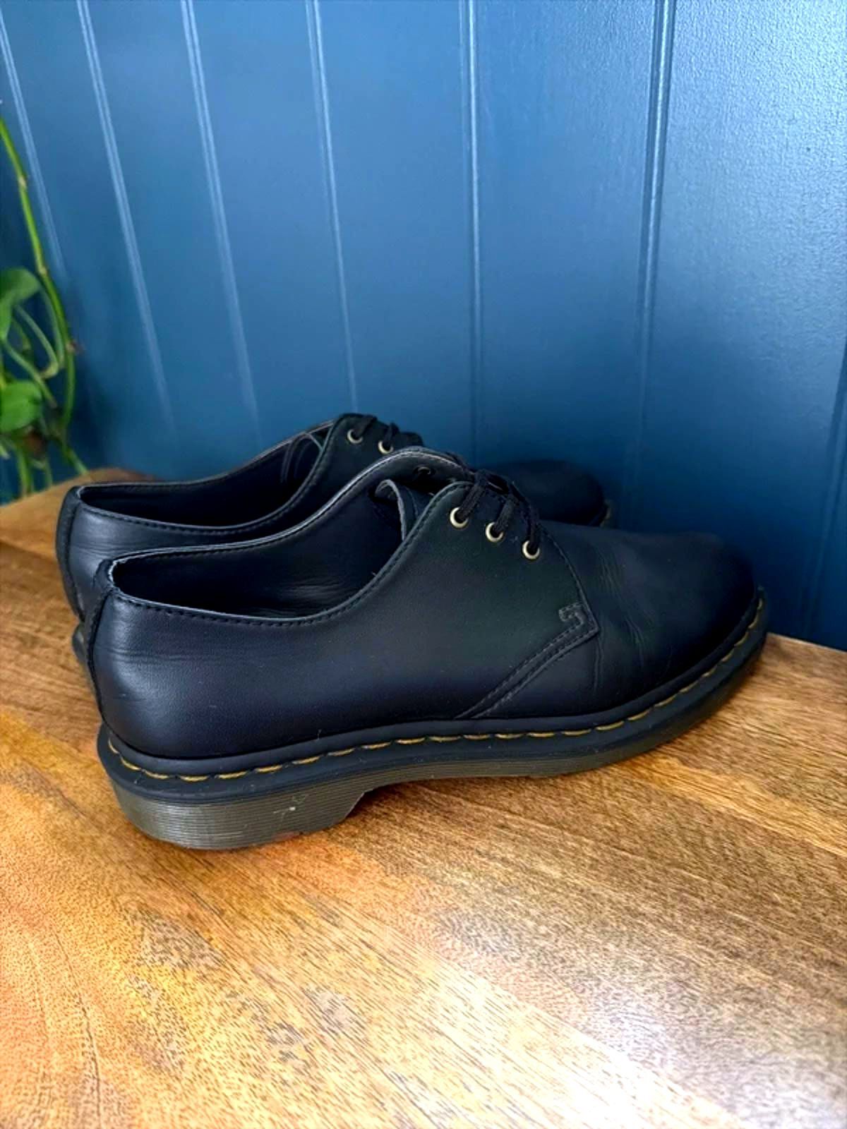 Women’s Dr Martens Vegan Upper Chunky Sole Derby Shoes In Black - Uk6 - 3285